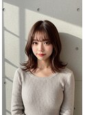 美髪/ワイドバング/レイヤーカット/くすみベージュ/新小岩駅