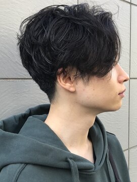 インセプション 銀座(INCEPTION) センターパート/スペインカールニュアンスパーマ/ダークアッシュ