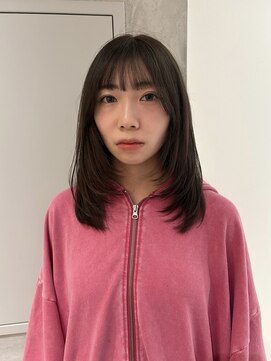 ヨーク(YOKE) 【YOKE】オリーブグレージュレイヤーミディアム顔周りカット