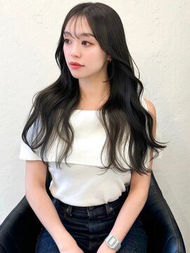 セルカ 新宿(CERCA) 新宿韓国風ダークグレージュカラーシースルーバング