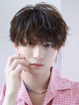 オーシャン トーキョー サニー(OCEAN TOKYO Sunny) 韓国マッシュシャドウパーマニュアンスパーマセンターパート黒髪