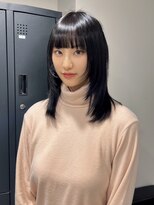 ベレーザ 渋谷神南(Beleza)&nbsp;16186黒髪アッシュ韓国レイヤーワンホンヘアラウンドバング