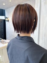 キャアリー(Caary)&nbsp;福山人気20代30代髪質改善ストレートチョコレートブラウンボブ