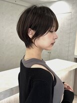 コール ネックス ザ サロン 表参道(COALL nex the salon)&nbsp;ダークアッシュ前髪あり大人ショート