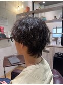 マッシュウルフパーマ