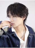 センターパート　ニュアンスパーマ　鹿児島メンズ