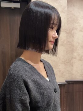 ロンド 銀座(Lond) ☆春日☆ニュアンスウルフワンホンレイヤーダークブルーボブ124