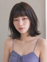 キース ヘアアンドメイク 恵比寿(kith. hair&make)&nbsp;透明感シアーグレージュ/ミディアムボブ/レイヤーカット