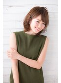 【GARDEN】ひし形小顔はねないボブにワンカールパーマ【KOMAKI】