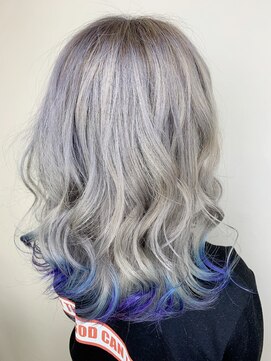 トリニティ(trinity) プラチナシルバー☆スソカラー☆ブルー