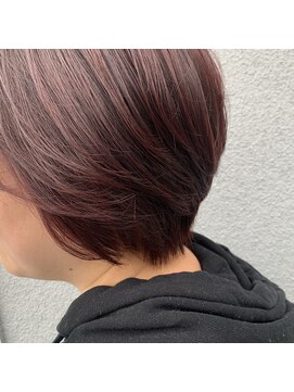 オル(Olu) 【MASAYA】ショートボブ×チェリーピンク