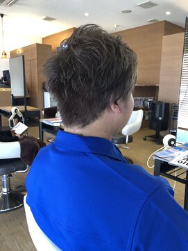 ベルポートヘア(Bellport hair) メンズクラリティーカラー+アシメショート