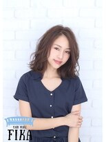 ヘアーメイクフィーカ(FIKA)&nbsp;【髪質改善FIKA　津田沼】アッシュ×大人ゆるウェーブボブ