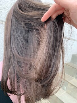 メイクス 表参道(MAKE'S omotesando) ラベンダーベージュ ブリーチなし 透明感カラー オフィスヘア