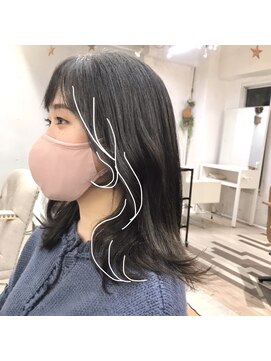 ラブクロムトーキョー オモテサンドウ(LOVECHROME OMOTESANDO) 韓国くびれヘア☆あざと後れ毛☆外ハネボブ/鎖骨ミディアム