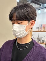 エルマーク(L-MARK) シースルーマッシュナチュラルマッシュメンズ韓国ツーブロック