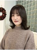 グレージュカラー×顔周りカット