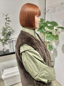 クリアーオブヘアー 栄南店(CLEAR of hair) ボブ + オレンジブラウン