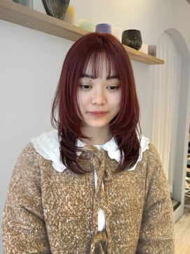 ロマリア(Lomalia) 【Lomlalia表参道/mako】カシスレッド/レイヤーカット