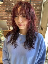 ボコカ(bococa)&nbsp;レッド系レイヤーパーマ