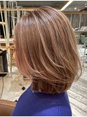 グラデーションレイヤーハイライトベージュ