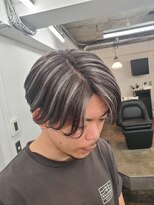 アドラ(ADLLA) メンズホワイトシルバーハイライト