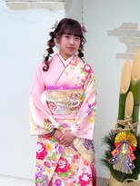 コジック ヘアアンドアイ(Cogic hair & eye)&nbsp;ふわふわオニオンツインテール★成人式かわいいヘアセット