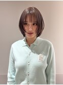 レイヤーボブ×ラベンダーグレージュ
