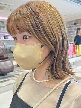 クラップス 杉田店(CLAPS) ぱつっと外はねボブ/顔周りレイヤー/小顔カット/トリートメント