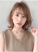 こなれヘア艶感モテ髪ナチュラルカール外ハネボブ#237f0506
