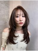 ミニウルフレイヤーカット顔周りカット前髪カット韓国ロング銀座