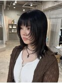 レイヤーカット/顔まわりカット/ミディアムレイヤー/表参道/原宿