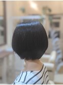 小顔◎秋の30代40代マニッシュショートボブ黒髪
