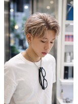 エアー 銀座タワー(AIR)&nbsp;メンズカットハイトーンカラーミルクティーベージュ韓国風