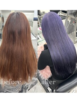 スタイル 横浜(STYLE) 【AYAKA担当ハイトーン】ダブルカラー/ブルーバイオレット