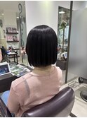 ツヤっとボブ　髪質改善/縮毛矯正/白髪ぼかし