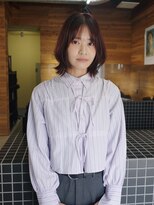 ラロ(raro)&nbsp;くびれボブチェリーカラー韓国風ボブ