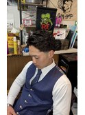 ビジネスラルフカール×テーパーフェード