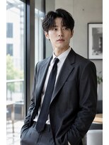 MEN's Baguz MEN'Sカット/ MEN'Sパーマ/ MEN'Sカラー 清潔感抜群の大人センターパートメンズヘア