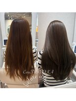 カラフクオカ 薬院駅前(Cara FUKUOKA)&nbsp;モカブラウン&レイヤーカット【福岡ブラウンカラー】