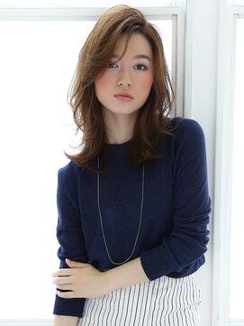 ティーノ(TINO by ganesha) 深めかきあげバングでさわやかセミディ♪