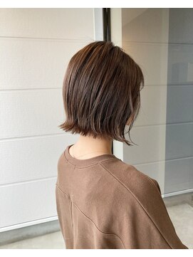 ナンバー(number+) 20代30代40代ミニボブピンクアッシュ透明感小顔ブリーチなし