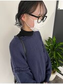 #外ハネボブ インナーカラー ホワイトベージュ