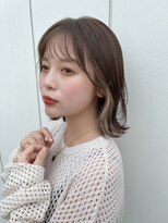 ロンドプランタン 恵比寿(Lond Printemps)&nbsp;大人ベージュインナーカラー外ハネミディ【中居】