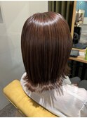 ＃グレージュカラー＃シルキーベージュ＃斜めバング