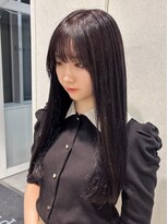ユーフォリア 渋谷グランデ(Euphoria SHIBUYA GRANDE) ツヤ髪 ブリーチなしのラベンダーカラー シースルーバング