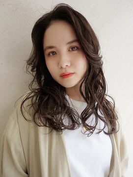 ブゾン(buZon) 【buZonブゾン】ミックスパーマ×艶感ベージュ