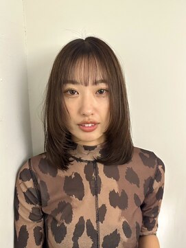 シェノン 表参道(CHAINON) 前髪カタログ/マチルダボブ/ピンクベージュ/丸型/