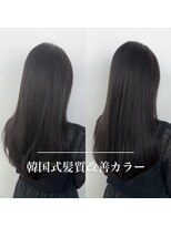 ワン バイ ジエクト(One by The Ect)&nbsp;【レイヤーロング】パープルブラック黒髪透明感アッシュカラー