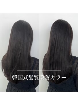 ワン バイ ジエクト(One by The Ect) 【レイヤーロング】パープルブラック黒髪透明感アッシュカラー